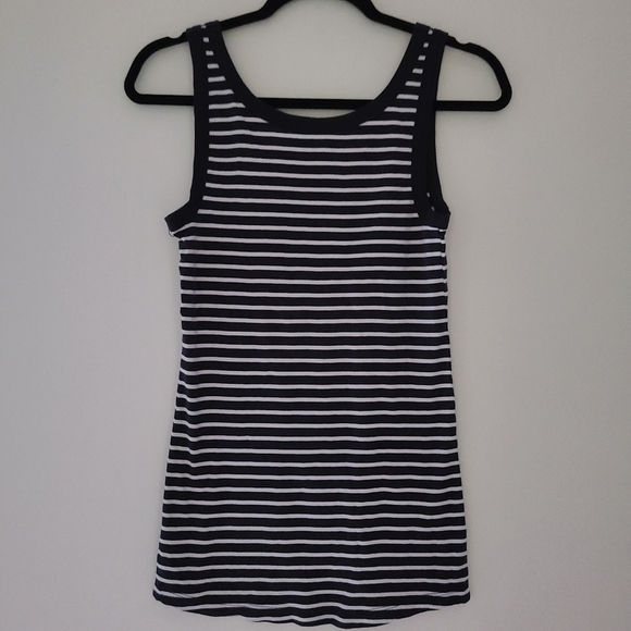 NWOT CASLON navy and white stripes tank top - Picture 3 of 5